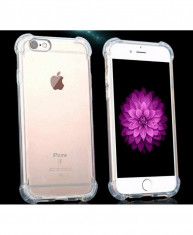 Husa tpu case transparenta + folie protectie ecran apple iphone 7, iphone 8 neagra foto