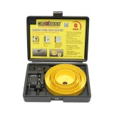 Set 5 carote circulare 64-127mm pentru rigips, lemn, PVC 8 piese Crownman