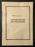 RAR Prospect BINOCLU IOR model 2B 7x40 INSTRUCTIUNI de FOLOSIRE circa 1980 uzat
