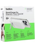 Belkin 8k Qi2 Magsafe Compatible Power Banck With Kickstand White