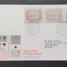 FDC Anglia 1984 Timbre De Automat Cu Carton De Prezentare, Circulat Stamp Scotia