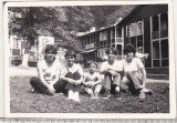 Bnk foto Tabara Telega - 1986, Alb-Negru, Romania de la 1950, Cladiri