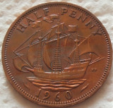Moneda HALF PENNY - MAREA BRITANIE/ ANGLIA, anul 1960 *cod 4594 patina curcubeu, Europa
