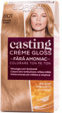 Loreal Paris CASTING CREME GLOSS Vopsea păr 801 blond satin, 1 buc