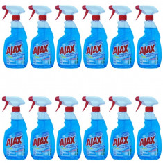 12 x Ajax Triple action, Solutie pentru curatat geamuri, 12 x 500ml