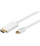 Cablu mini DisplayPort v1.2 la Hdmi 2m 4K Ultra HD alb Goobay