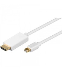 Cablu mini DisplayPort v1.2 la Hdmi 2m 4K Ultra HD alb Goobay