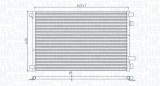 Condensator climatizare Renault Grand Sc&eacute;nic II, Megane II, Sc&eacute;nic II Motor 1.4, 1.4, 1.4 16V, 1.4 16V, 1.5 dCi, lungime 622 mm, 400 mm, OE