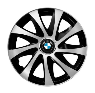 Set 4 capace roti Drift exrta Gri-Negru R15 pentru gama auto BMW foto
