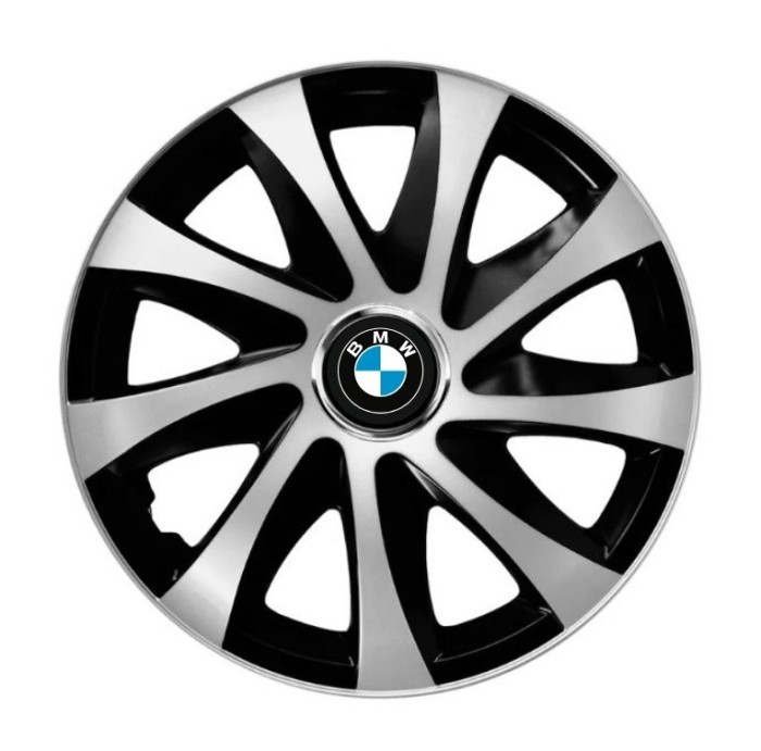 Set 4 capace roti Drift exrta Gri-Negru R15 pentru gama auto BMW