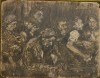 Lucrare veche grafit pe hartie + acuarelă discret, colecția Dr Engel Karoly (Budapesta), stampila Muzeul National de Artă / Magyar Nemzeti Gal&eacute;ria, Scene gen, Acuarela, Altul