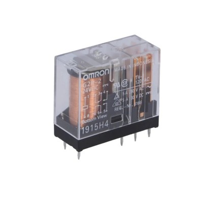 Releu electromagnetic 24VDC 5A DPDT THT G2R-2-24VDC foto