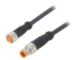 Cablu M8 3 pini 2m 60VDC pentru senzori automatizări LUTRONIC 0810 0800 03 300 2M