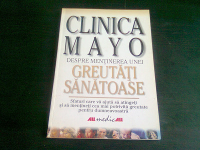 CLINICA MAYO DESPRE MENTINEREA UNEI GREUTATI SANATOASE foto