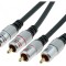 Cablu RCA Dual 1.2m Negru
