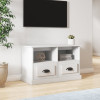 Comodă TV, alb, 80x35x50 cm, lemn prelucrat, vidaXL