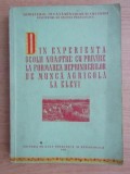 Din experienta scolii noastre cu privire la formarea deprinderilor de munca agricola la elevi