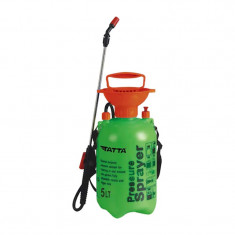 Pompa de stropit Tatta, 5 l, 3 bar, polipropilena, tija inox, Verde/Portocaliu