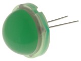 LED Verde 20mm 40-75mcd 120&deg; Convex