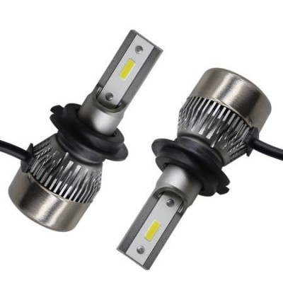 Set 2 LED-uri Auto H7, 80w, 8000Lumeni, 6500k, R9, SLIM foto