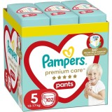 Scutece-chilotel Pampers Premium Care Pants XXL Box Marimea 5, 12-17 kg, 102 buc
