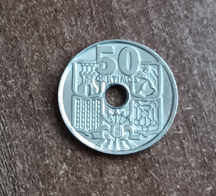 C50 - Moneda foarte veche - 50 centimos ante euro - Spania - 1963