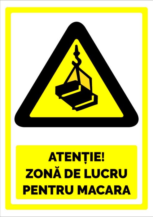 Indicator atentie zona de lucru pentru macara