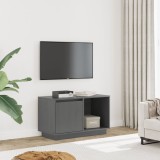 Comodă TV, gri, 74x35x44 cm, lemn masiv de pin