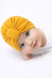 Caciulita galben mustar tip turban (Marime Disponibila: 6-9 luni (Marimea 19