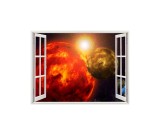Cumpara ieftin Autocolant decorativ, Fereastra, Planete, Multicolor, 83 cm, 230ST, Oem