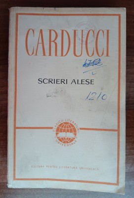 myh 712f - Carduci - Scrieri alese - ed 1964 foto
