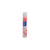 Pachet 12 buc set 3 Rezerve Roller Frixion Ball Pilot 0.7 mm varf mediu Rezerva roller Frixion Pilot 3 buc/set Roz Coral