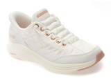Pantofi sport SKECHERS albi, CONTOUR FOAM, din material textil