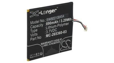 &amp;Icirc;nlocuire baterie VHBW E-Book pentru Amazon MC-265360-03, 58-000083, 58-000151 - 890 mAh 3,7 V Li-polimer foto