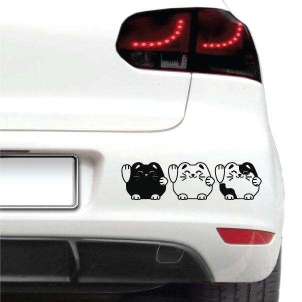 Sticker auto - Trei pisicute