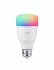 Bec smart Xiaomi Yeelight LED Bulb 1S V2 color, 8.5W, 800 lumeni, E27, WiFi 2.4G, Control vocal, Reglaj, Temporizator, App foto