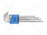 Set 9 chei Torx H&Ouml;GERT TECHNIK, lungi, oțel aliat T10H-T50H