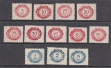 Liechtenstein 1920 Postage Dues, Mi.1-12, MH S.098, Nestampilat
