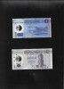 Set Libia Libya 1 + 5 dinars dinari polimer unc, Africa