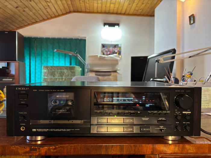 aiwa stereo casette deck xk-009