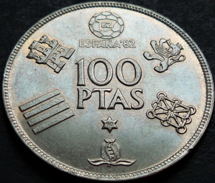 Moneda 100 PESETAS - SPANIA, anul 1980 *cod 710 = A.UNC / LUCIU TOTAL