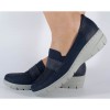 Pantofi bleumarin Reflexan de vara piele naturala (cod 21600-08), 36, Oem