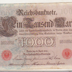 bnk bn Germania 1000 marci 1910 KM44b circulata