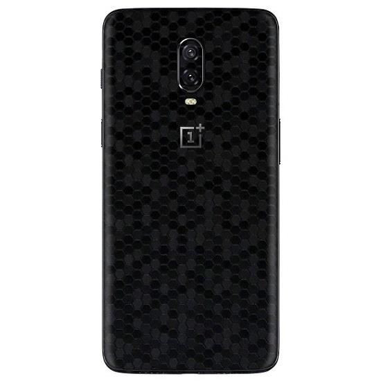 Set Folii Skin Acoperire 360 Compatibile cu OnePlus 6T (Set 2) - ApcGsm Wraps HoneyComb Black