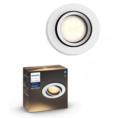 Spot LED incastrat Philips Hue White Ambiance Milliskin, 250 lm, rotund, alb - RESIGILAT