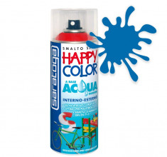 Spray vopsea Albastru Inchis Ral 5017 HappyColor Acqua pe baza de apa, 400ml foto