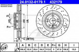 Disc frana MERCEDES GLE Cupe (C292) (2015 - 2016) ATE 24.0132-0179.1