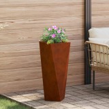 vidaXL Jardinieră Ruginit 30 x 30 x 75 cm Oțel rezistent de intemperii 883778