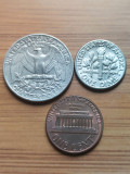 Lot 3 monede USA anul 1983, America de Nord