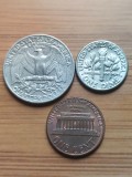 Lot 3 monede USA anul 1983